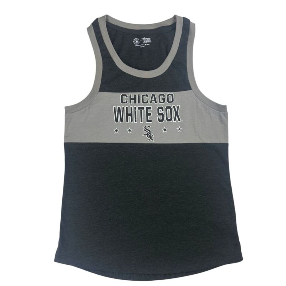 MLB Chicago White Sox Women's Racerback Tank Top in Grey, XL